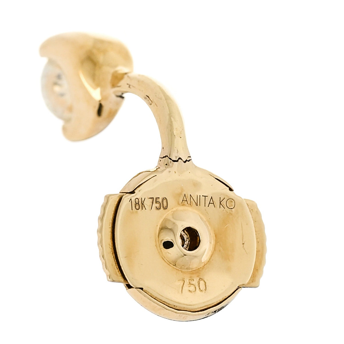 Anita Ko18K Yellow Gold Diamond Classic Round Orbit Earrings