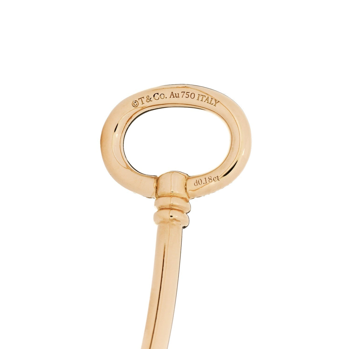 Tiffany 18K Yellow Gold Diamond Keys Wire Bracelet