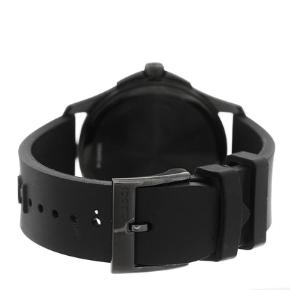 Gucci PVD Stainless Steel Rubber 38mm G-Timeless Watch Black