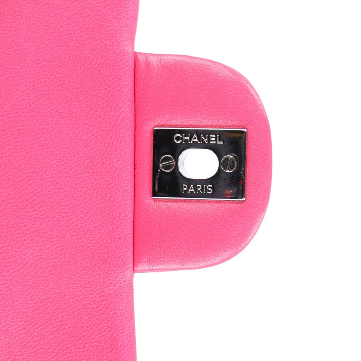 Chanel Lambskin Quilted Mini Square Flap Dark Pink