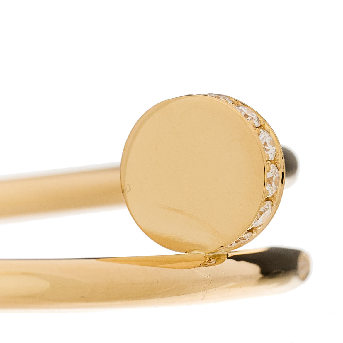 Cartier 18K Yellow Gold Diamond Juste Un Clou Bracelet 17