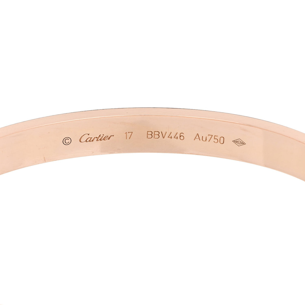 Cartier 18K Pink Gold LOVE Bracelet 17