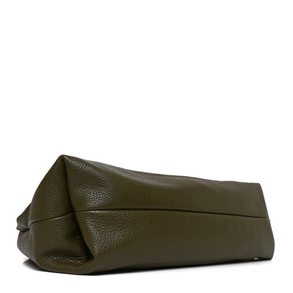 Gucci Grained Calfskin Softbit Maxi Shoulder Bag Forest Green
