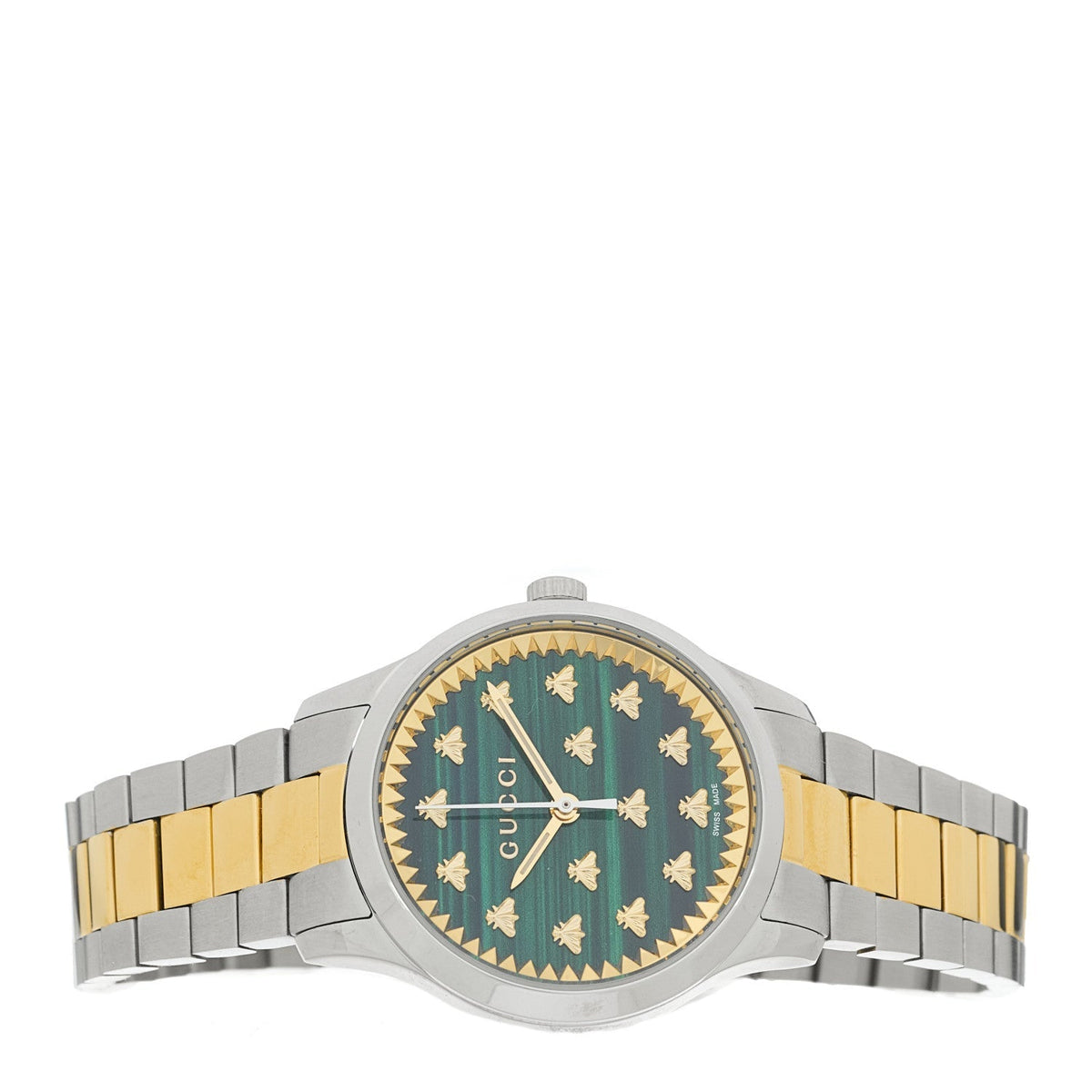 Gucci Stainless Steel Malachite 32mm G-Timeless Bee Quartz Watch