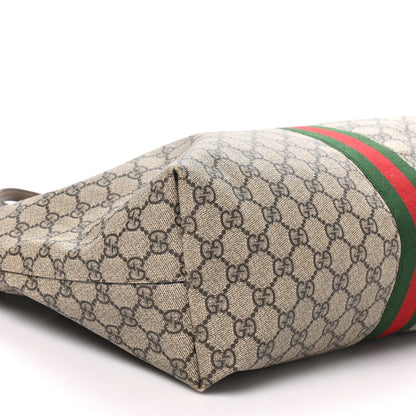 Gucci GG Supreme Monogram Medium Ophidia Shopping Tote Brown