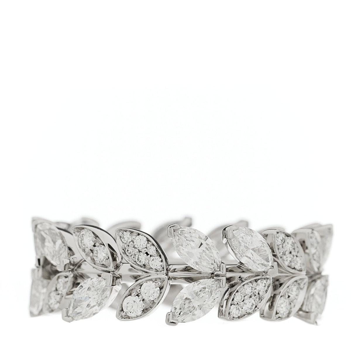 Tiffany Platinum Diamond Victoria Vine Ring 53 6.5