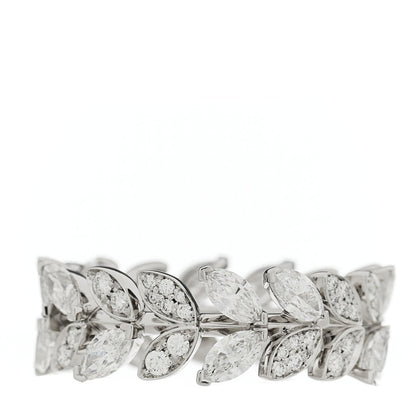 Tiffany Platinum Diamond Victoria Vine Ring 53 6.5