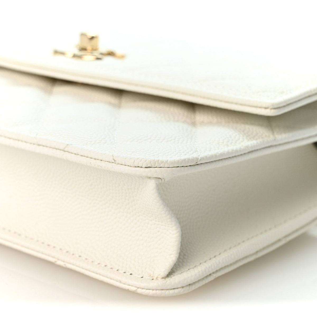 Chanel Caviar Quilted Top Handle Mini 25 Backpack White