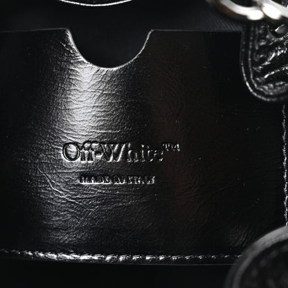 Off-White Calfskin Dumbo B Chain Pocket Bucket Bag Black