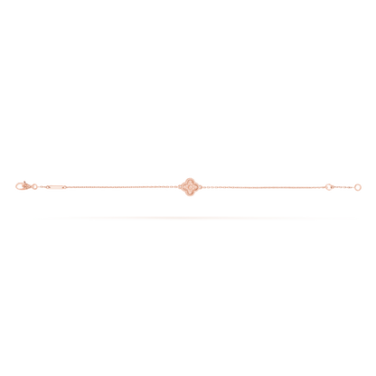 18K Rose Gold VCA Sweet Alhambra 1 Motif Bracelet
