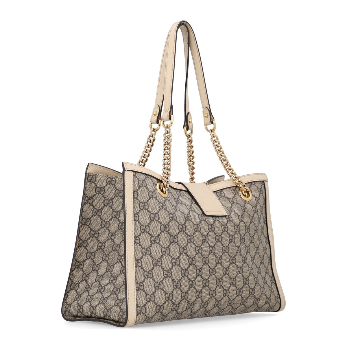 Gucci GG Supreme Monogram Medium Padlock Tote White 1985192