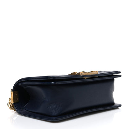 Chanel Caviar Quilted Small Boy Flap Navy