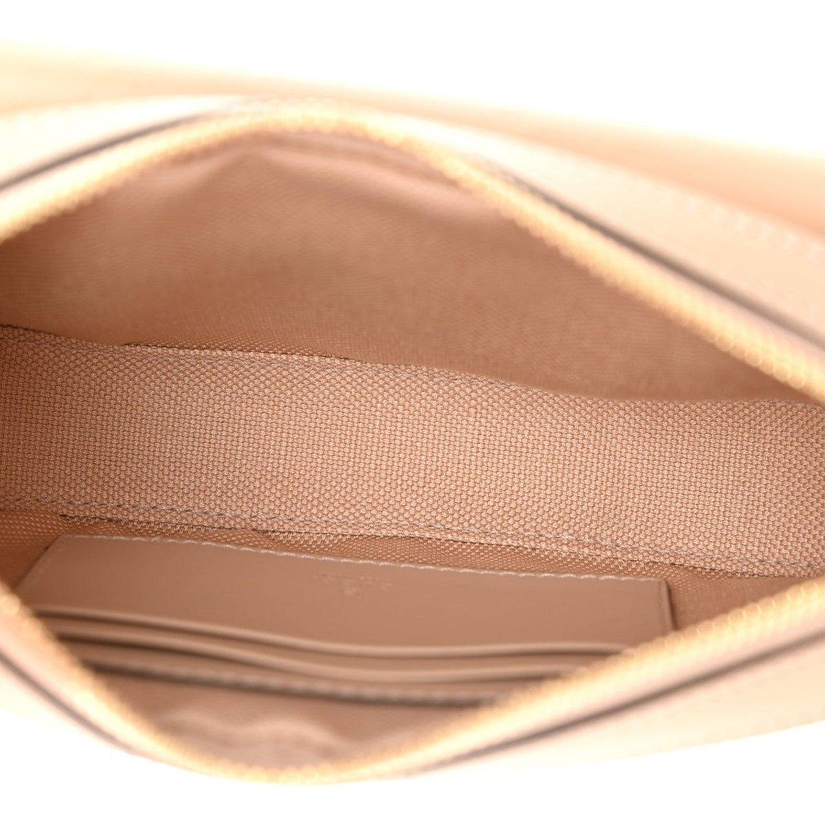 Gucci Calfskin GG Super Mini Debossed Chain Wallet Light Beige