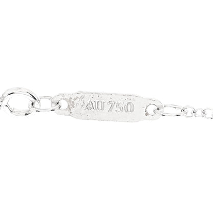 Tiffany 18K White Gold Diamond Large T Smile Pendant Necklace