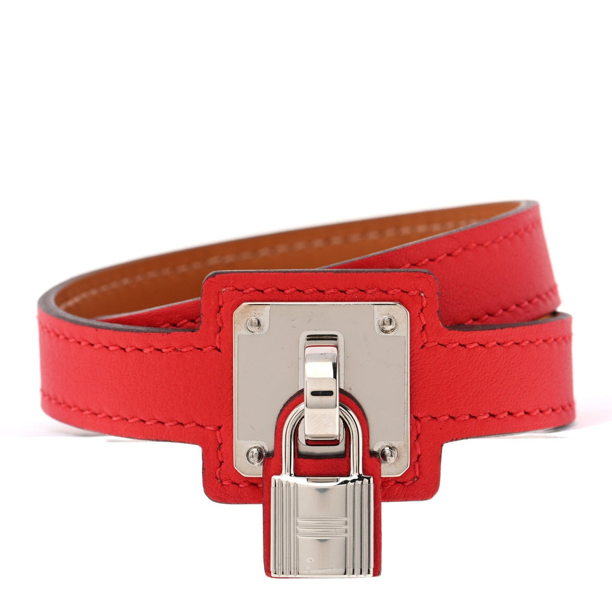 Hermes Swift Calfskin O'Kelly Double Tour Bracelet Red