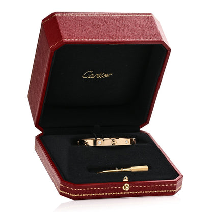 Cartier 18K Yellow Gold 4 Diamond LOVE Bracelet 16