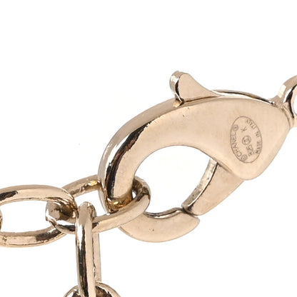 Chanel Metal Crystal CC Choker Necklace Gold