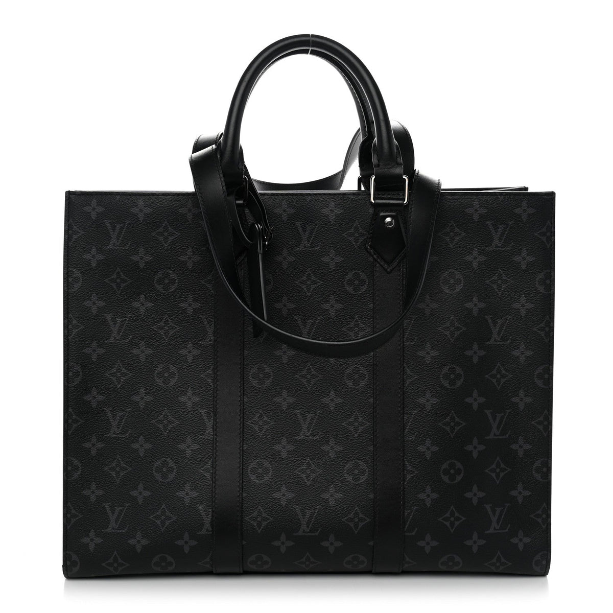 Louis Vuitton Monogram Eclipse Sac Plat 24H Black