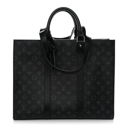 Louis Vuitton Monogram Eclipse Sac Plat 24H Black