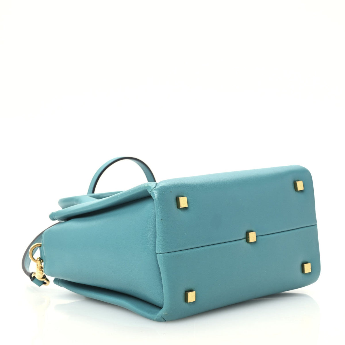 Valentino Garavani Nappa Small One Stud Handbag Marine Green
