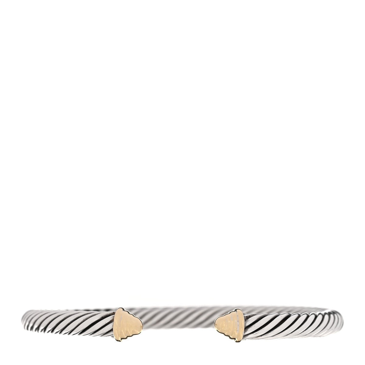 Sterling Silver 14K Yellow Gold 5mm Cable Classics Bracelet