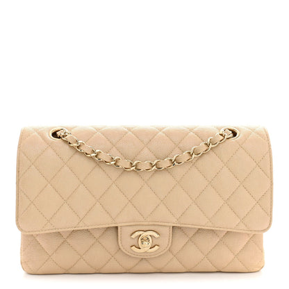 Chanel Iridescent Caviar Medium Double Flap Bag Beige 1985123