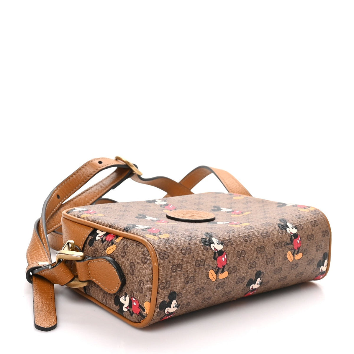 Gucci Disney Mini GG Supreme Mickey Mouse Shoulder Bag Beige Sun Oil