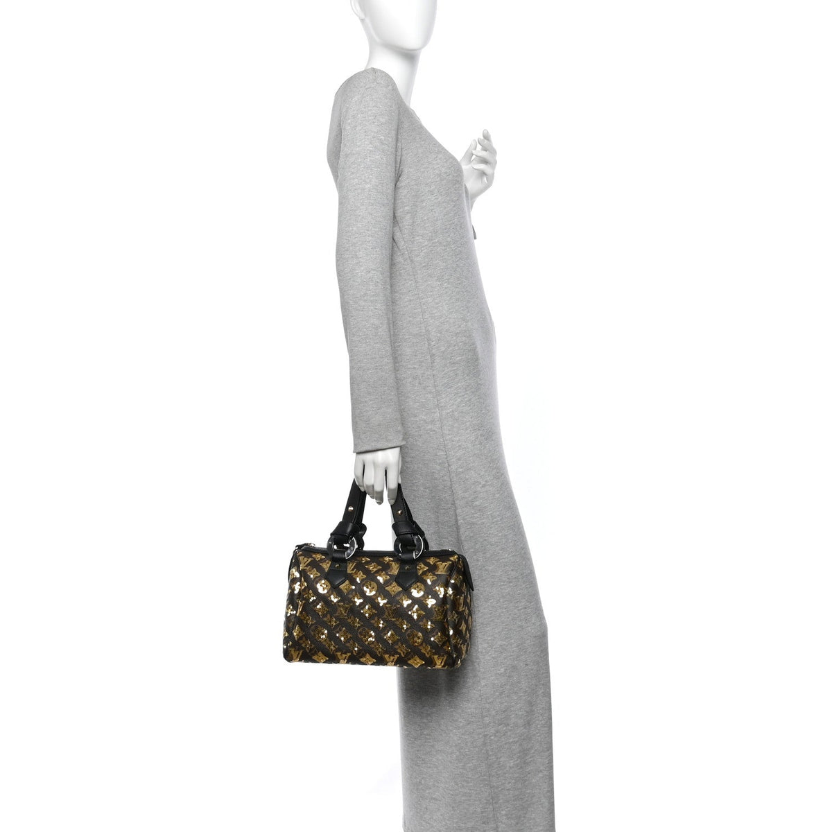 Louis Vuitton Monogram Sequins Eclipse Speedy 28 Gold
