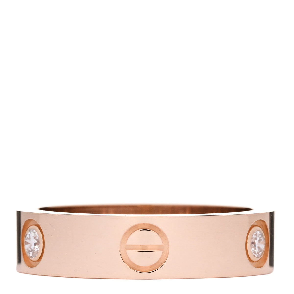 Cartier 18K Pink Gold 3 Diamond 5.5mm LOVE Ring 59 8.75