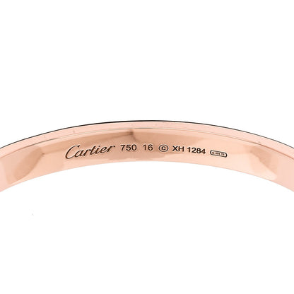 Cartier 18K Pink Gold LOVE Bracelet 16