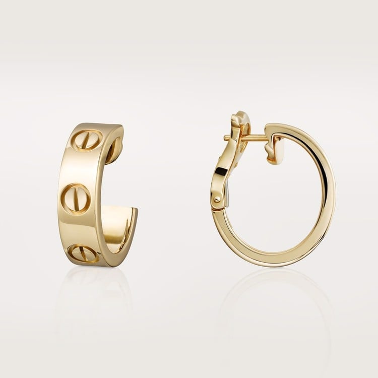 18K Gold Cartier Love Earrings