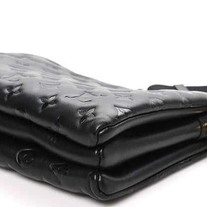 Louis Vuitton Lambskin Monogram Coussin PM Black 1985869