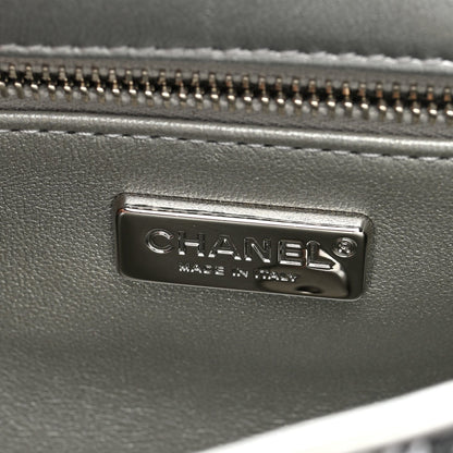 Chanel Sequin Mini Rectangular Flap Silver