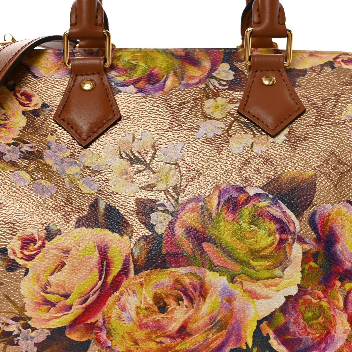 Louis Vuitton Canvas Monogram LV Garden Speedy Bandouliere 25 Gold