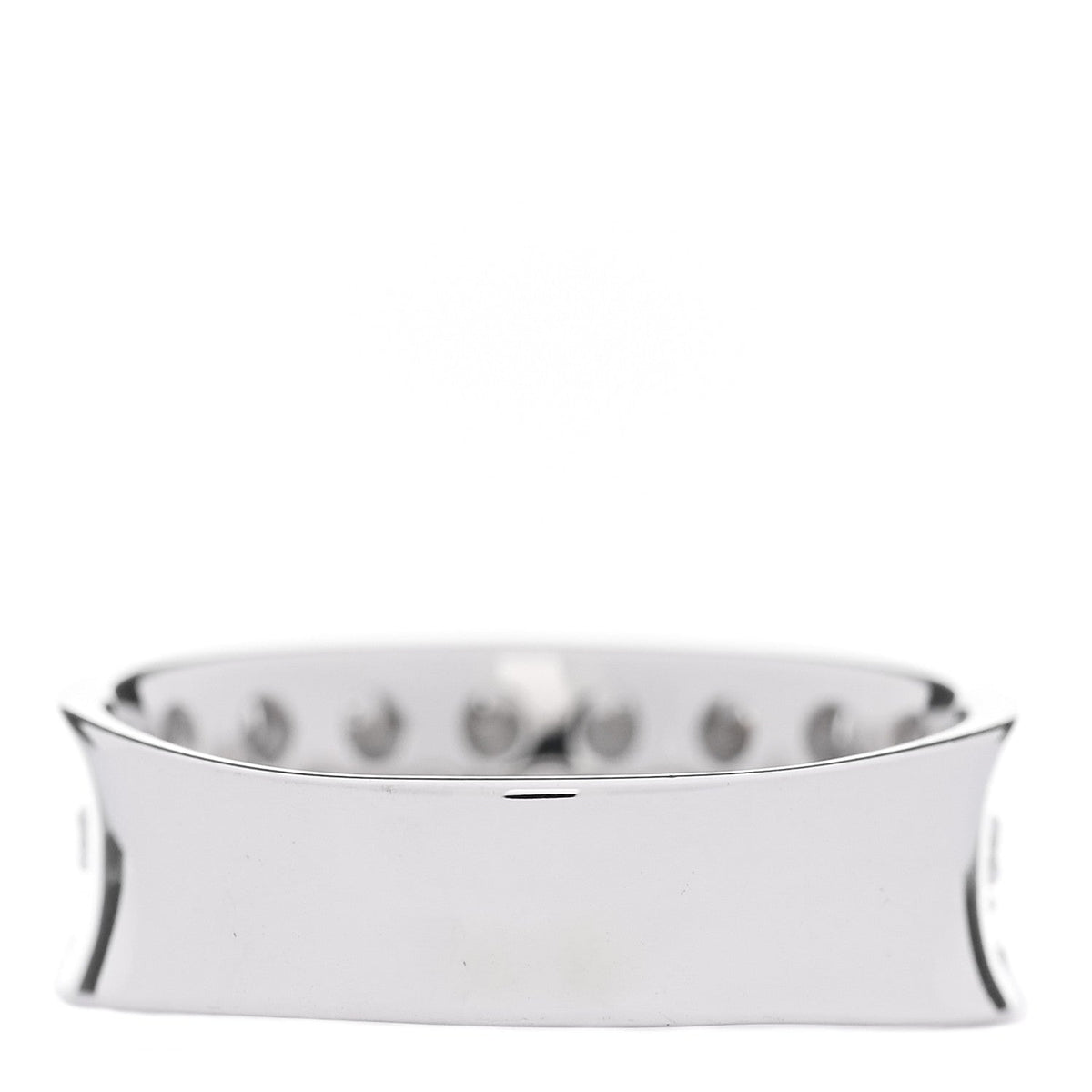 Parker & West 18K White Gold Diamond 1.33ct Half Band Ring 54 7