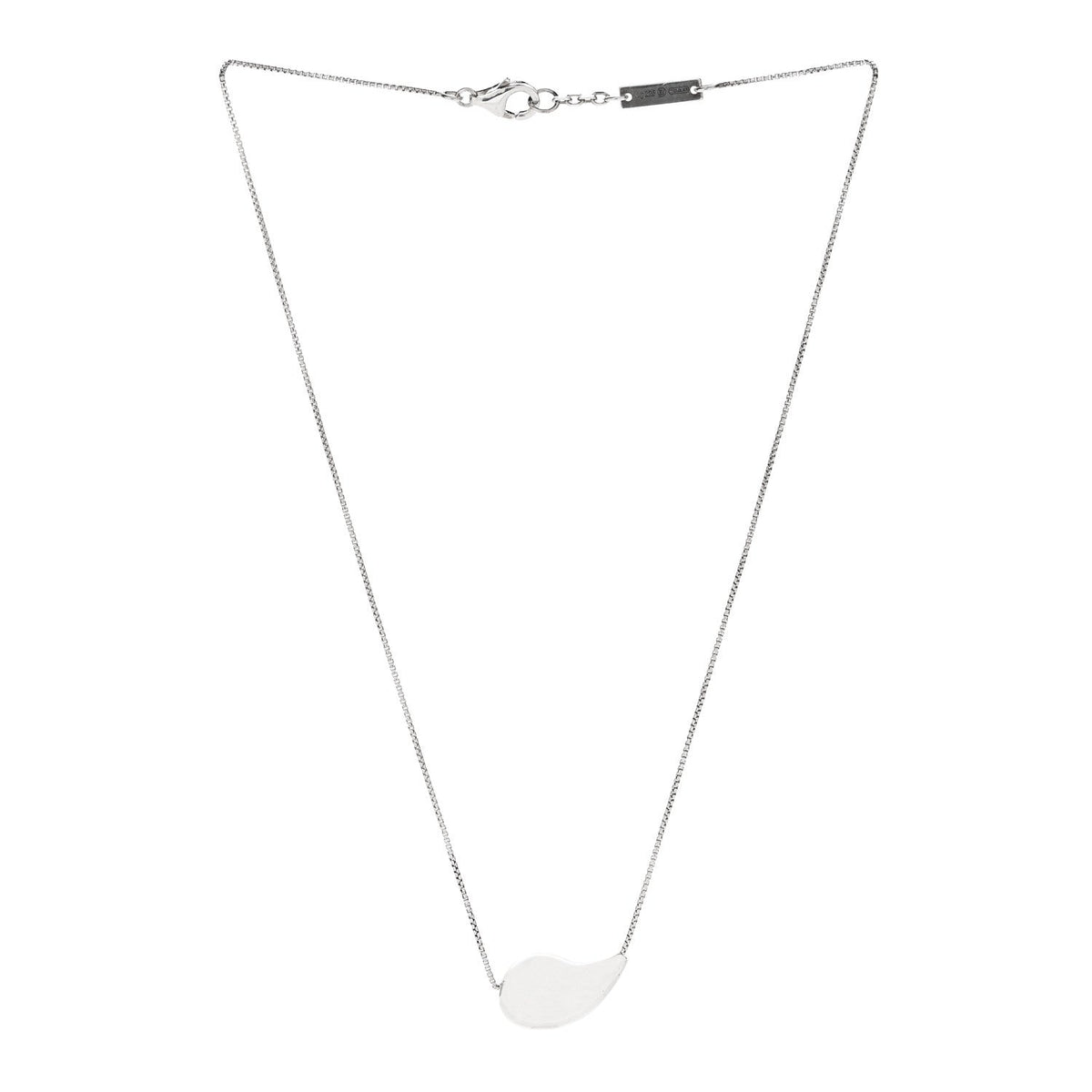 Bottega Veneta Sterling Silver Drop Pendant Necklace Green