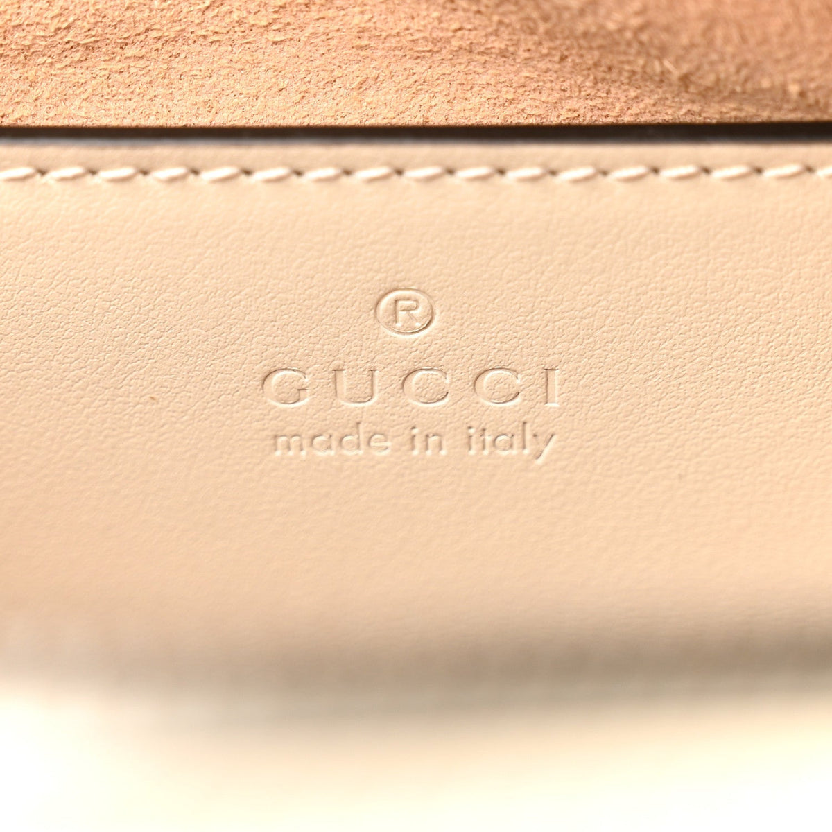 Gucci Calfskin Matelasse Small GG Marmont Chain Shoulder Bag White 1987195