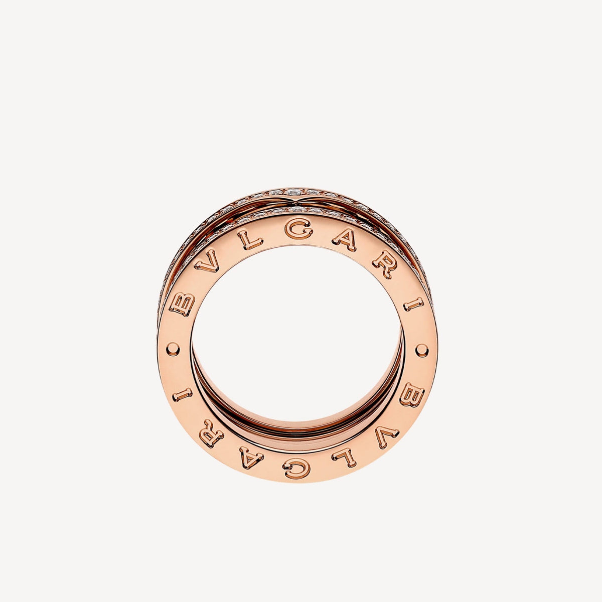 Bulgari 18K Gold Diamond B.zero1 Ring