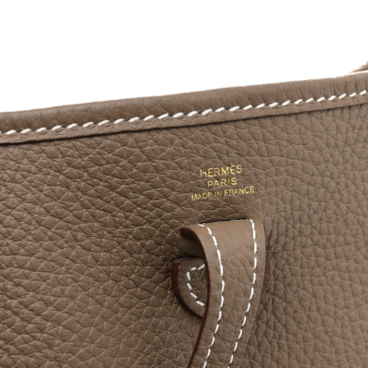 Hermes Taurillon Clemence Amazone Evelyne TPM Etoupe Bleu Indigo