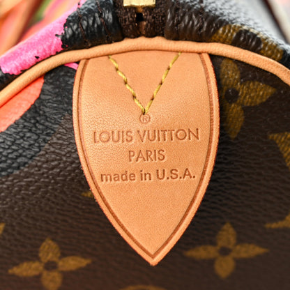 Louis Vuitton Monogram Roses Speedy 30 Brown