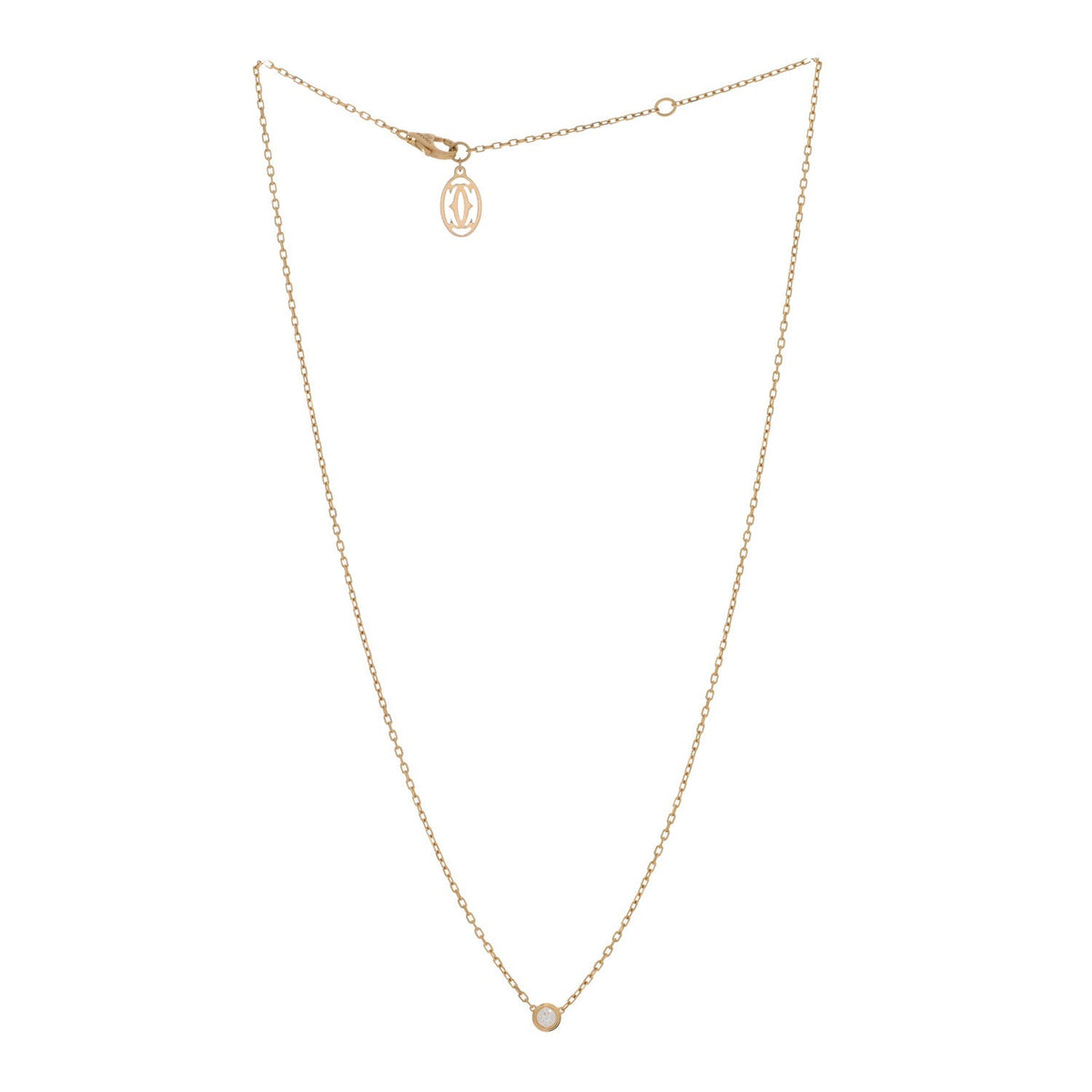 18K Yellow Gold Diamond SM D'Amour Pendant Necklace