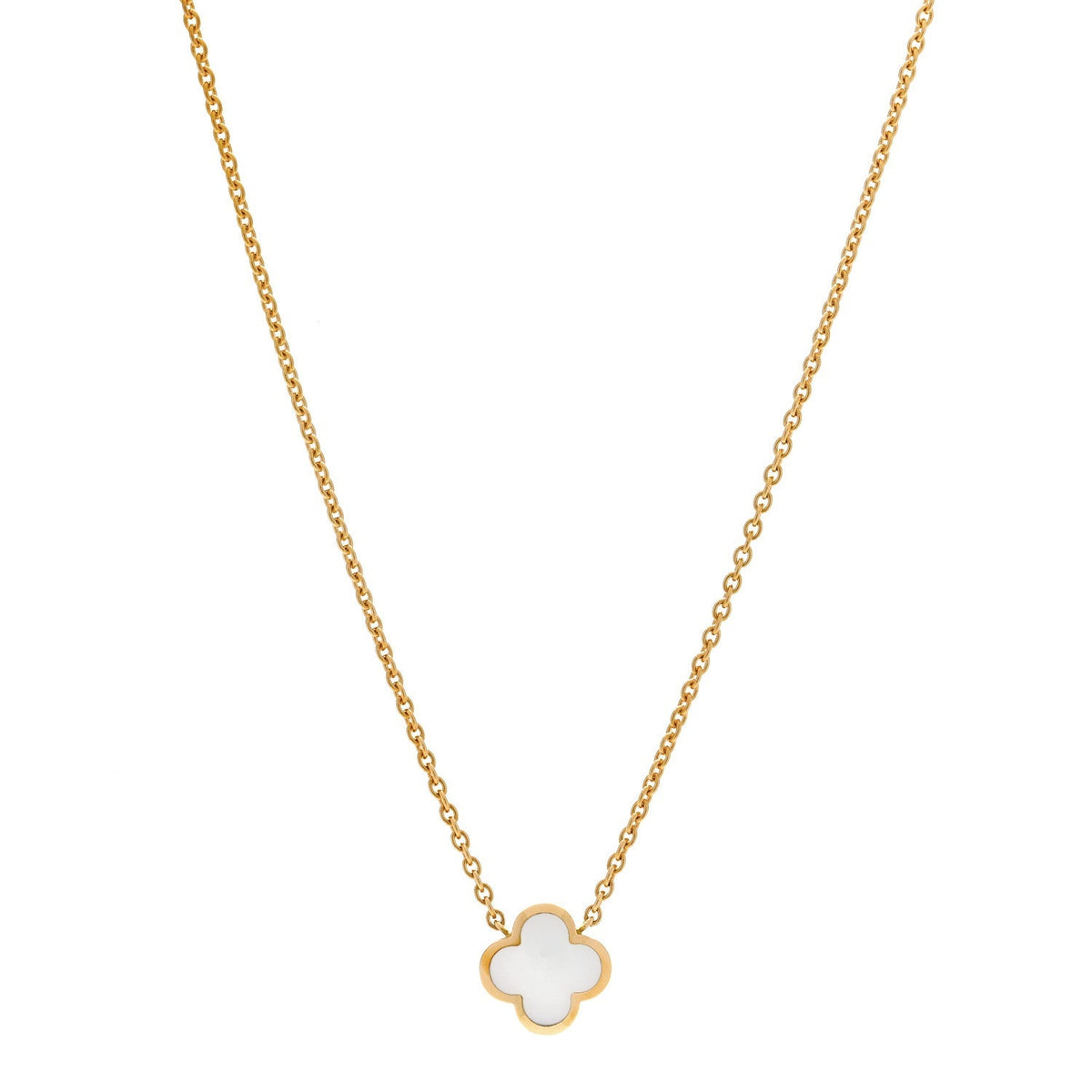 Van Cleef & Arpels 18K Yellow Gold Pure Alhambra Pendant Necklace