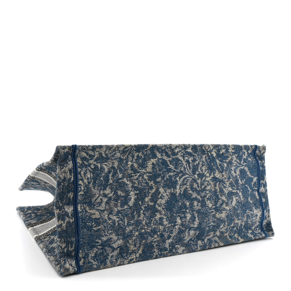 Christian Dior Canvas Embroidered Large Brocart Book Tote Blue 1983375