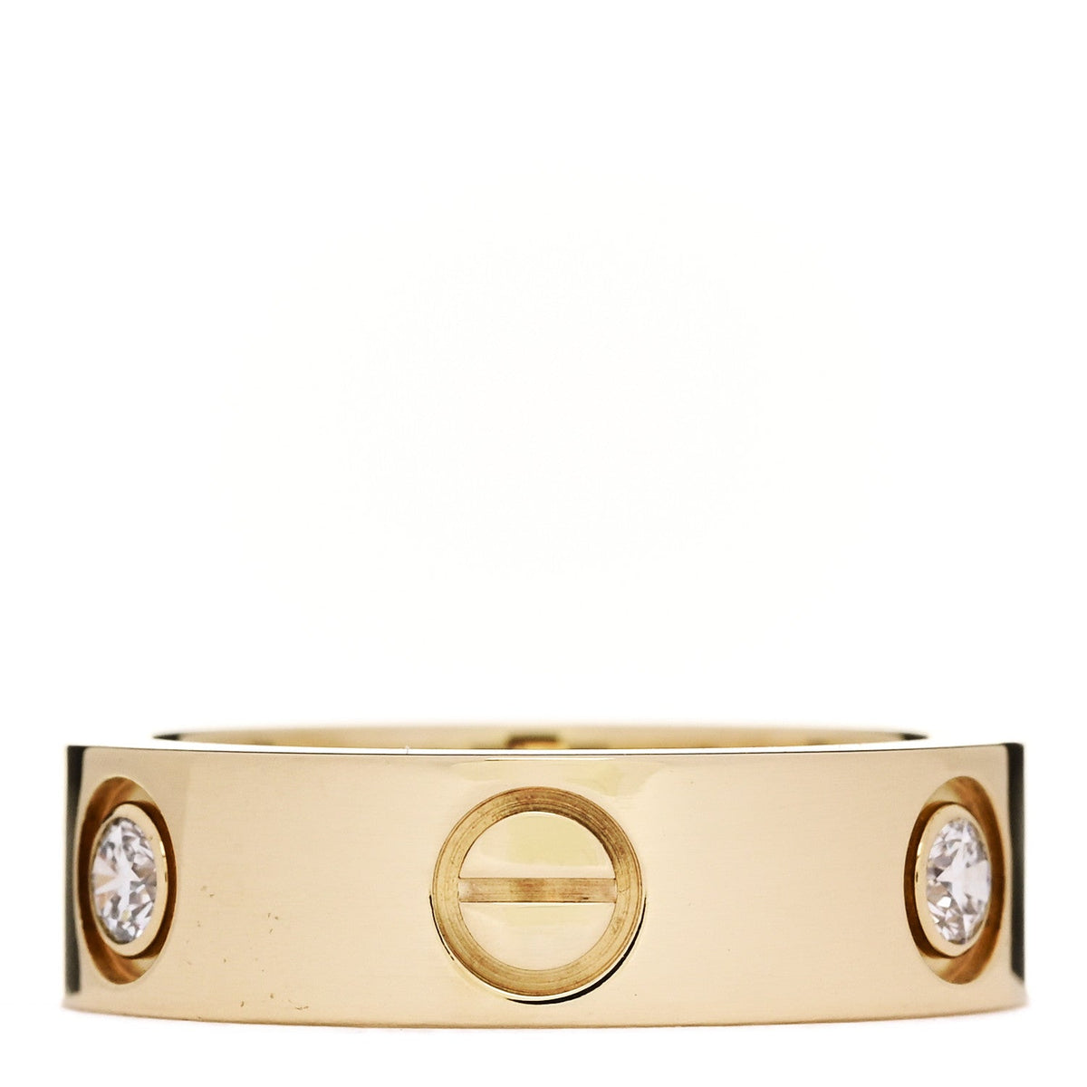 Cartier 18K Pink Gold 3 Diamond 5.5mm LOVE Ring 50 5.25