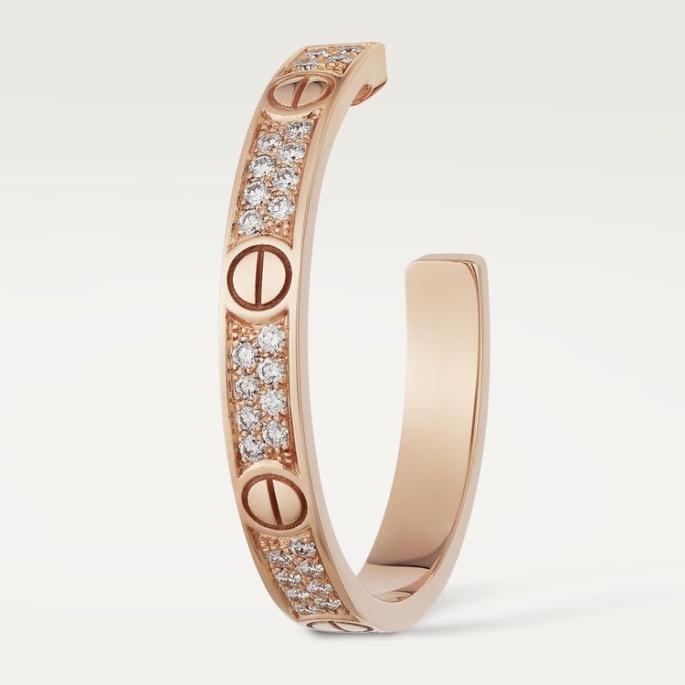 18K Gold Diamonds Cartier Love Earrings