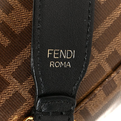 Fendi Glazed Fabric Vitello Mon Tresor Grande Mogano Panna Black