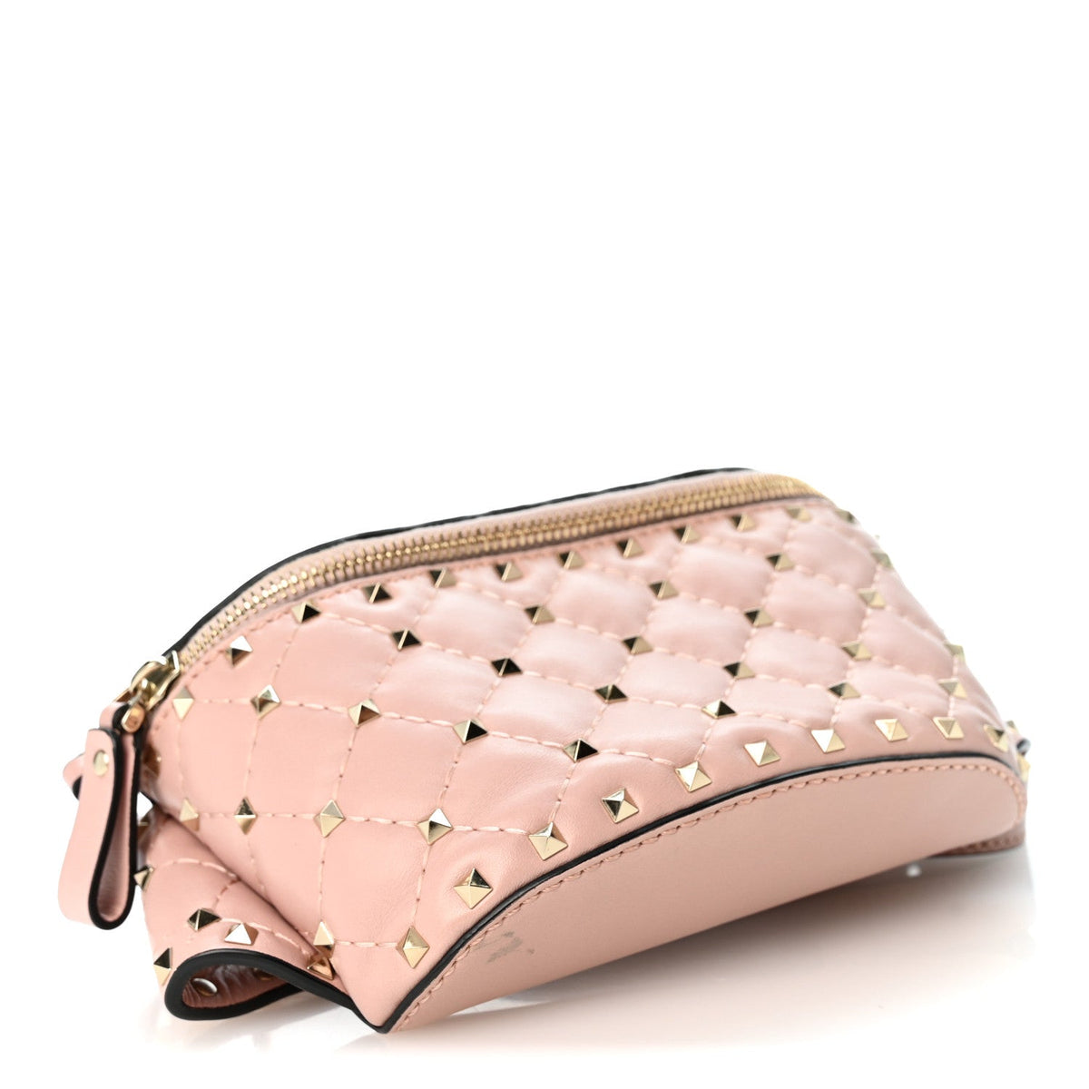 Valentino Garavani Lambskin Rockstud Spike Belt Bag 85 Water Rose