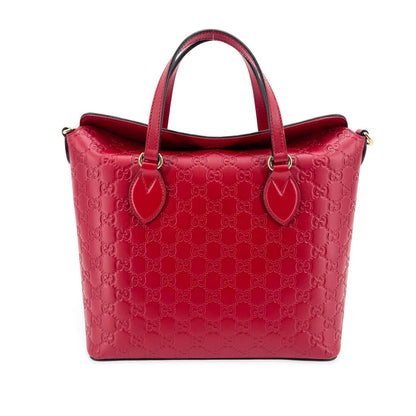 Signature Fold Over Tote Guccissima Leather Medium