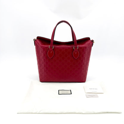 Signature Fold Over Tote Guccissima Leather Medium
