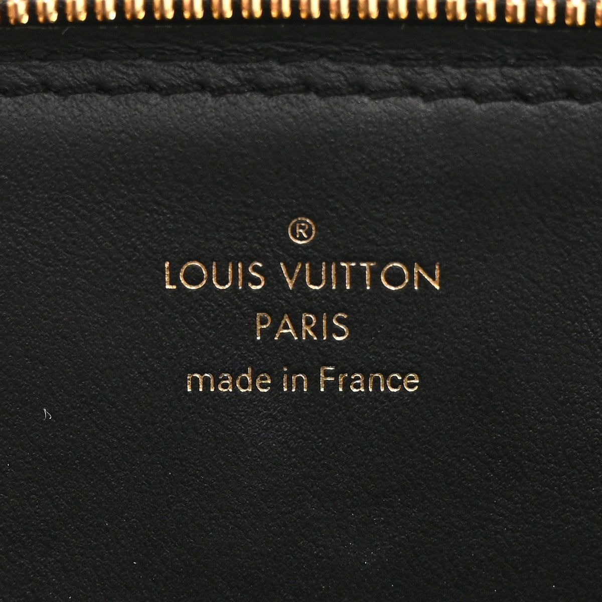 Louis Vuitton Lambskin Malletage Alma BB Black White